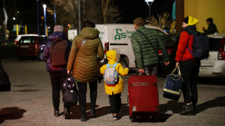 Бежанци от Украйна, пристигнали  в италиянския град Бреша