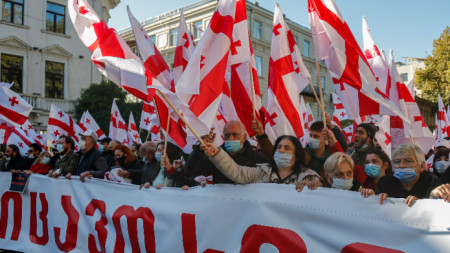 Протестът в Тбилиси - 8 ноември 2020 г.