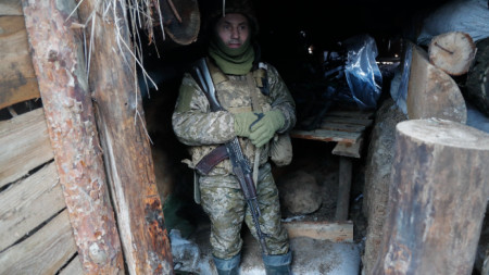 Позиция на украинските сили край Луганск, 23 февруари 2022 г.