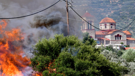 Пожар близо до Епидаврос, Гърция, 23 юли 2023 г. 