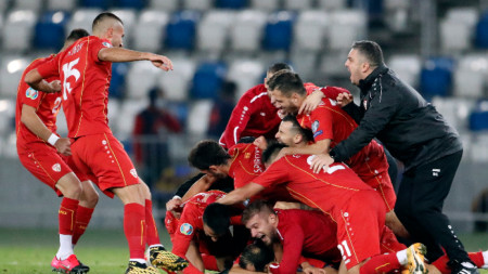 Северна Македония за първи път в своята история се класира за европейското първенство