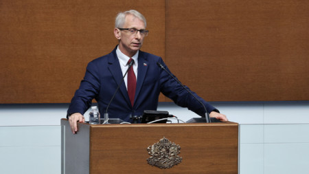 PM Nikolay Denkov in parliament, 1 September, 2023