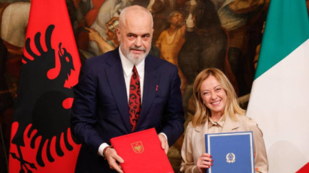 Kryeministrja italiane Giorgia Meloni dhe Edi Rama