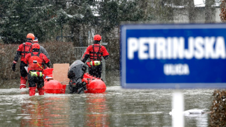 Наводнение в Хърватия след буря през март 2023 г.