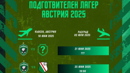 От Лудогорец обявиха програмата за лятната си подготовка