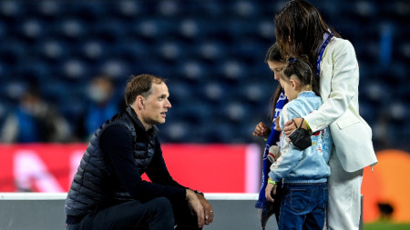 Томас Тухел отдели внимание на семейството си след финалната среща с Манчестър Сити