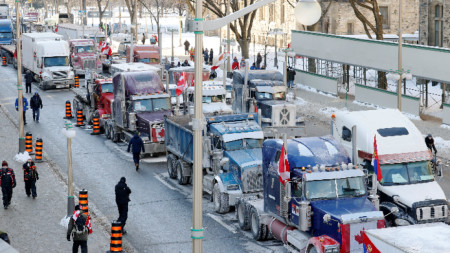 Канадският премиер Джъстин Трюдо осъди протестите в столицата Отава срещу