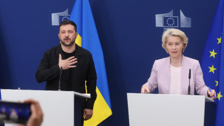 Пресконференция на Володимир Зеленски и Урсула фон дер Лайен, 17 август, Брюксел