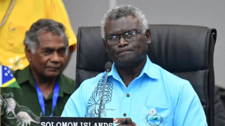 Министър-председателят на Соломоновите острови Манасех Согаваре.