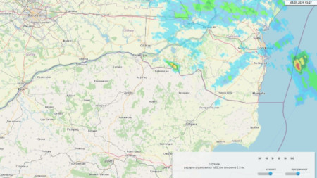 Информацията от радара в Шумен вече е достъпна на сайта на Агенцията за борба с градушките.