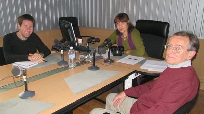 Юри Боянин-син, Ирина Вълчанова и Юри Боянин в студиото на програма „Христо Ботев“.
