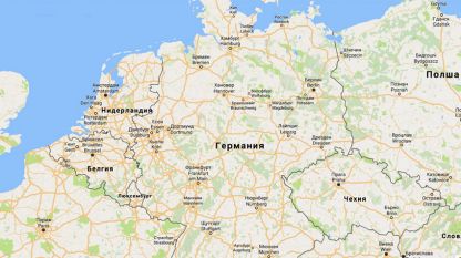 Славянски имена на градове на географската карта на Германия.