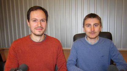 Даниел Троев (вдясно) и Андрей Ганев в студиото на предаването.