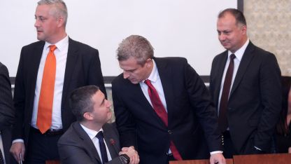 Божидар Лукарски, Владислав Горанов и Петър Москов на заседанието на Комисията по бюджет и финанси