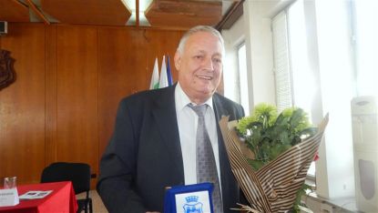 Георги Иванчев след удостояването му със званието Почетен гражданин на Видин на тържественото заседание на Общинския съвет по случай празника на града- Димитровден.