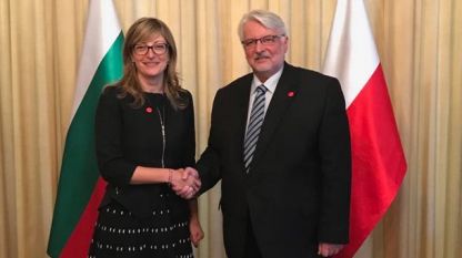 Вицепремиерът и министър на външните работи Екатерина Захариева и министърът на външните работи на Полша Витолд Вашчиковски