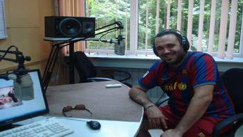 Давид в студиото на Радио Стара Загора