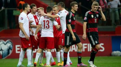 Полша записа първа победа в историята си срещу Германия на футбол