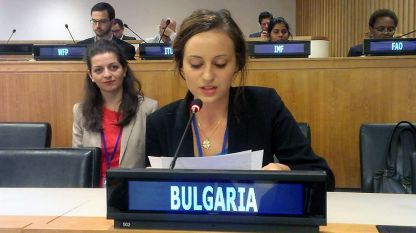 Η Άνι Κόλεβα ως αντιπρόσωπος νεολαίας στον ΟΗΕ