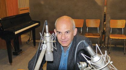 The composer in Studio 2 of the BNR