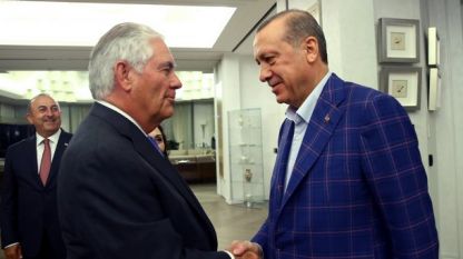 Рекс Тилърсън и Реджеп Ердоган разговаряха в Истанбул
