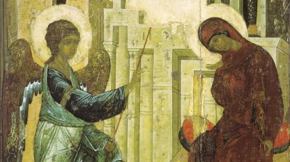„Mariä- Verkündigung“, eine der bekanntesten Ikonen des genialen Andrej Rubljow