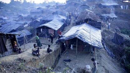 Бежански лагер с рохинги в Бангладеш.