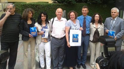 The authors of the book during its promotion in BAS
