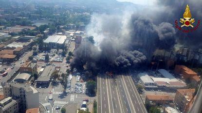експлозия след пътен инцидент на магистрала в покрайнините на Болоня