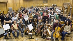 Das Symphonieorchester des Bulgarischen Nationalen Rundfunks bei einer Probe im Studio 1 von BNR.