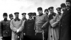 Vertreter der Kriegsparteien bei der Schließung des Waffenstillstands vor Beginn der Londoner Friedensverhandlungen