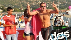 Petar Stoitschew gewann zum neunten Mal den Schwimmmarathon im mazedonischen Ochrid
