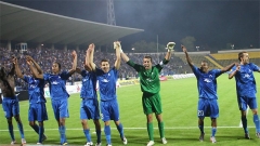 Levski Sofia jubelt nach dem 3:2-Sieg gegen KAA Gent am ersten Spieltag der Gruppenphase der Europa League.