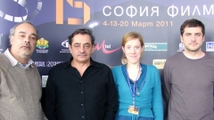 Ο παραγωγός Κωσταντίνος Μωριάτης και ο ηθοποιός Αντώνης Καφετζόπουλος από την ταινία 