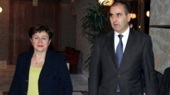 Κρισταλίνα Γκεοργκίεβα με τον υπουργό Εσωτερικών, Τσβετάν Τσβετάνοφ