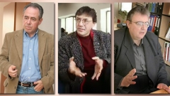 Οι πολιτειολόγοι Γκεόργκι Καρασυμεώνοφ, Αντώνι Τόντοροφ και Ογκνιάν Μίντσεφ
