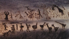 Κάποια από τα παλαιότερα γκράφιτι - ζωγραφιές στην σπιλιά Μαγκούρα