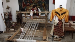 An old Bulgarian wooden loom