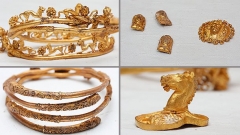 Des objets du trésor d'or de Svechtari, la trouvaille exceptionnelle des archéologues en 2012.