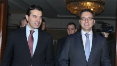 Außenminister Wigenin und Poposki