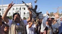 Либийски бунтовници в Триполи
