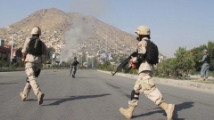 Служители на афганистанските сили за сигурност в Кабул