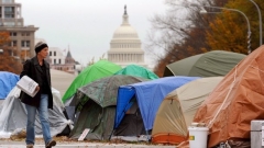 Палатков лагер на площад Фрийдъм плаза във Вашингтон