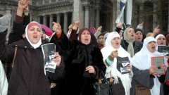 Белгийски мюсюлмани протестират в центъра на Брюксел срещу карикатурите на пророка Мохамед
