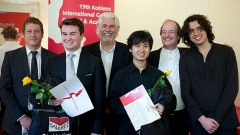 Давид Дяков (отдясно) с подгласниците си и членове на журито на конкурса в Кобленц