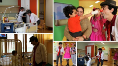 Роландо Вийясон посети детска болница във Виена, облечен като клоун