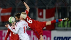 Въпреки контузията в главата Корнелиус вкара първия гол при победата на Дания като гост над Чехия с 3:0