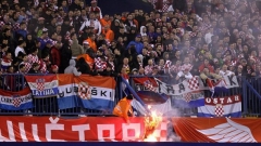 Хърватските фенове сътвориха адска атмосфера за сръбските футболисти на стадион 