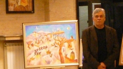 Милчо Спасов на откриването на изложбата му 