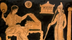 Елена и Парис, 380 - 370 г. пр. Хр. (фрагмент).
